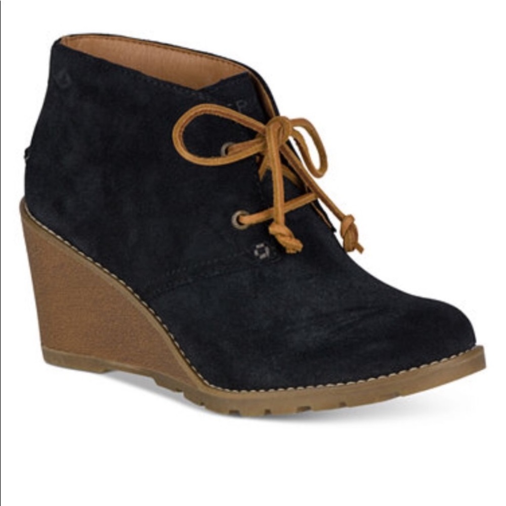 Sperry Stella Prow lace up wedge booties